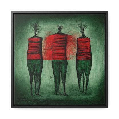 Loneliness Green Red 13, Valentinii, Gallery Canvas Wraps, Square Frame