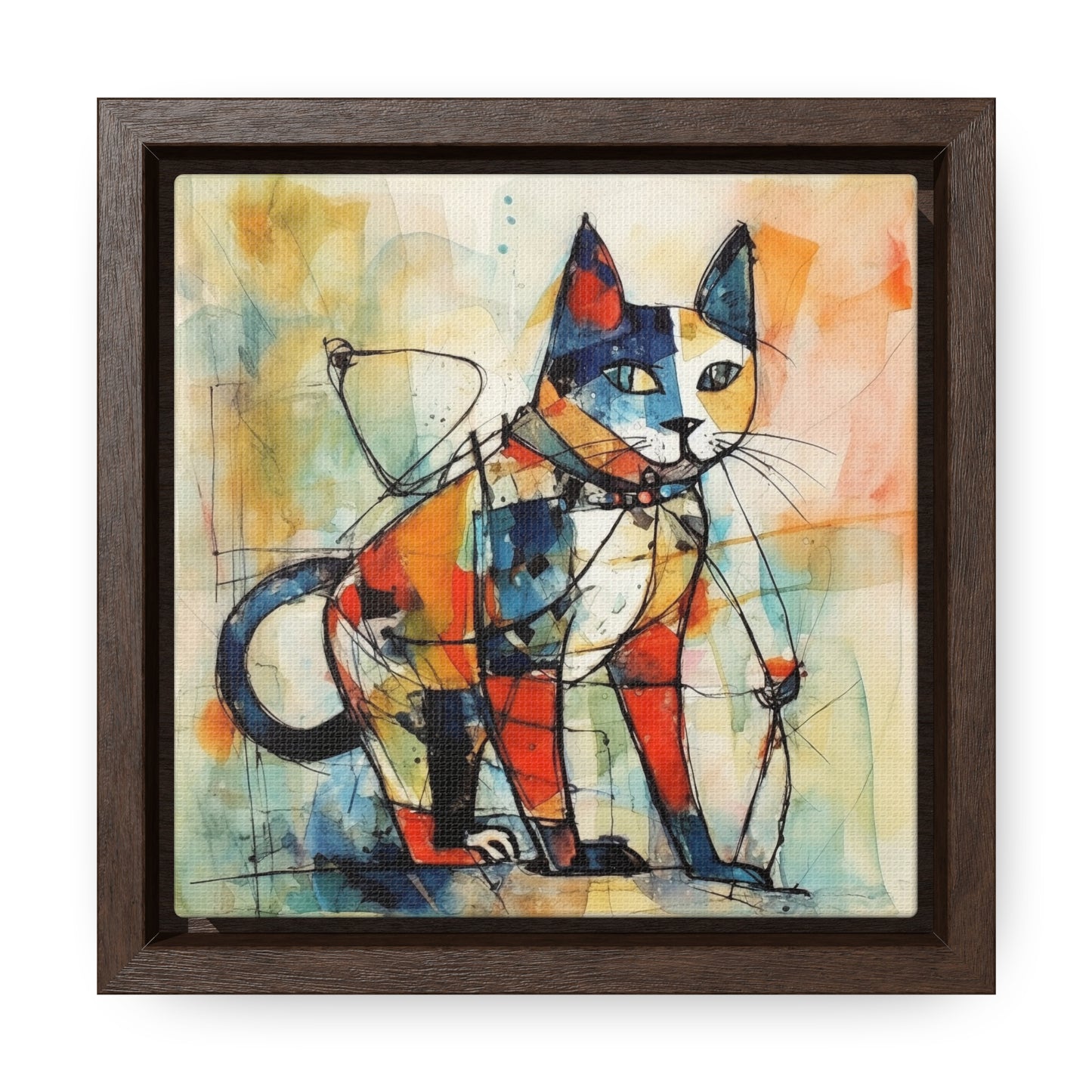 Cat 77, Gallery Canvas Wraps, Square Frame