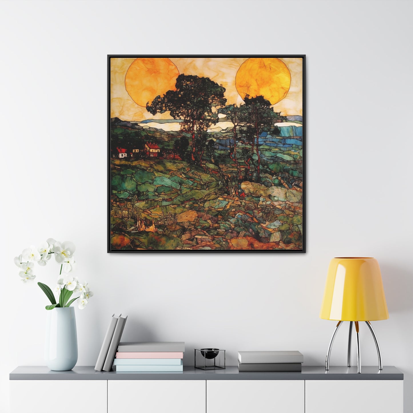 Land of the Sun 39, Valentinii, Gallery Canvas Wraps, Square Frame