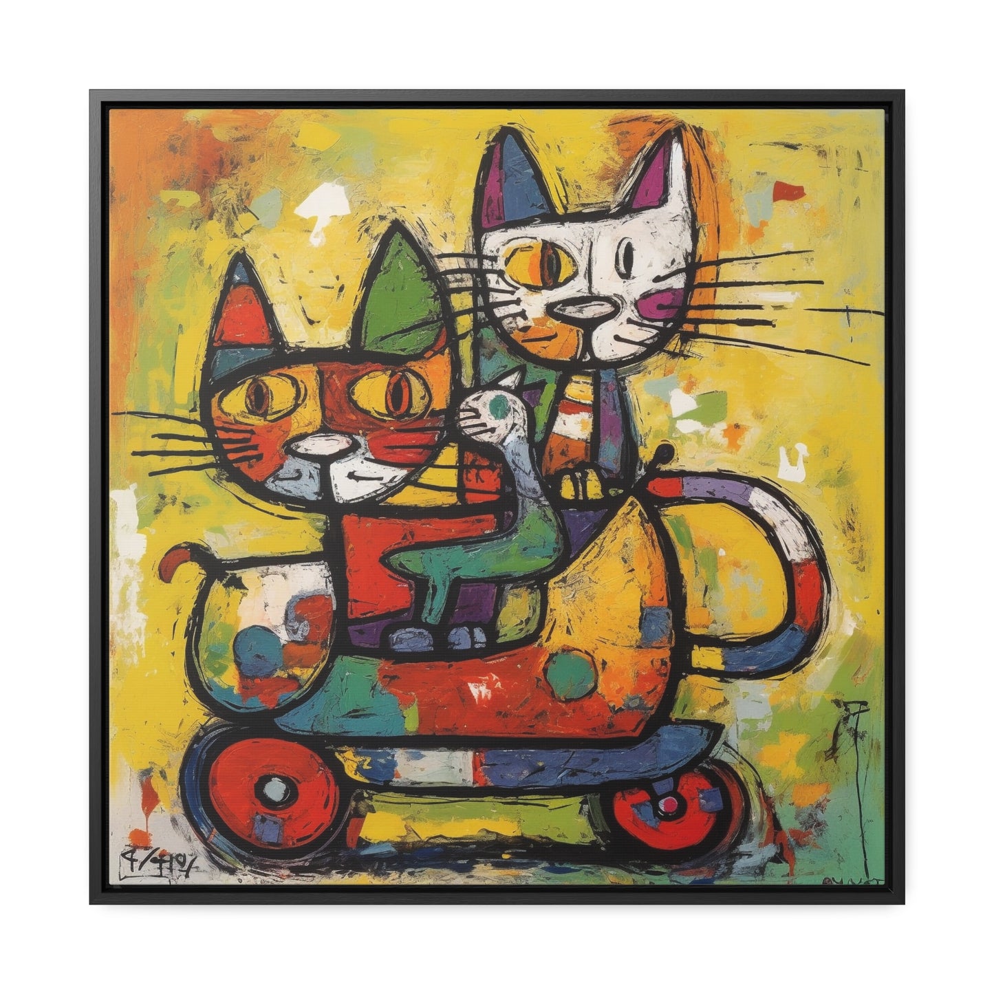 Cat 142, Gallery Canvas Wraps, Square Frame