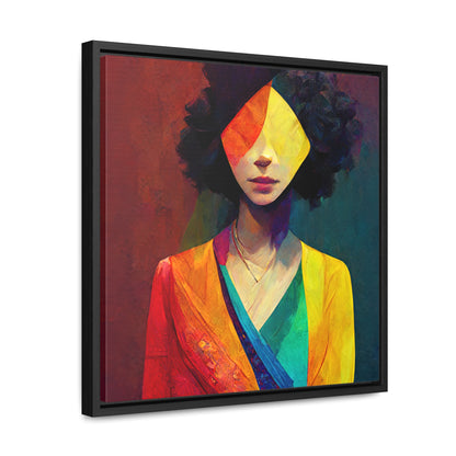 Lady's faces 18, Valentinii, Gallery Canvas Wraps, Square Frame