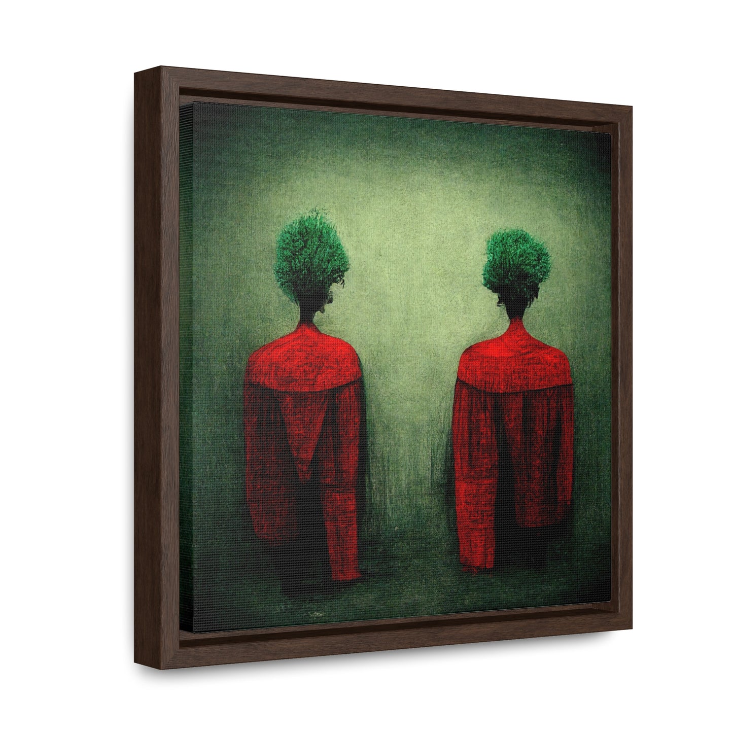 Loneliness Green Red 28, Valentinii, Gallery Canvas Wraps, Square Frame