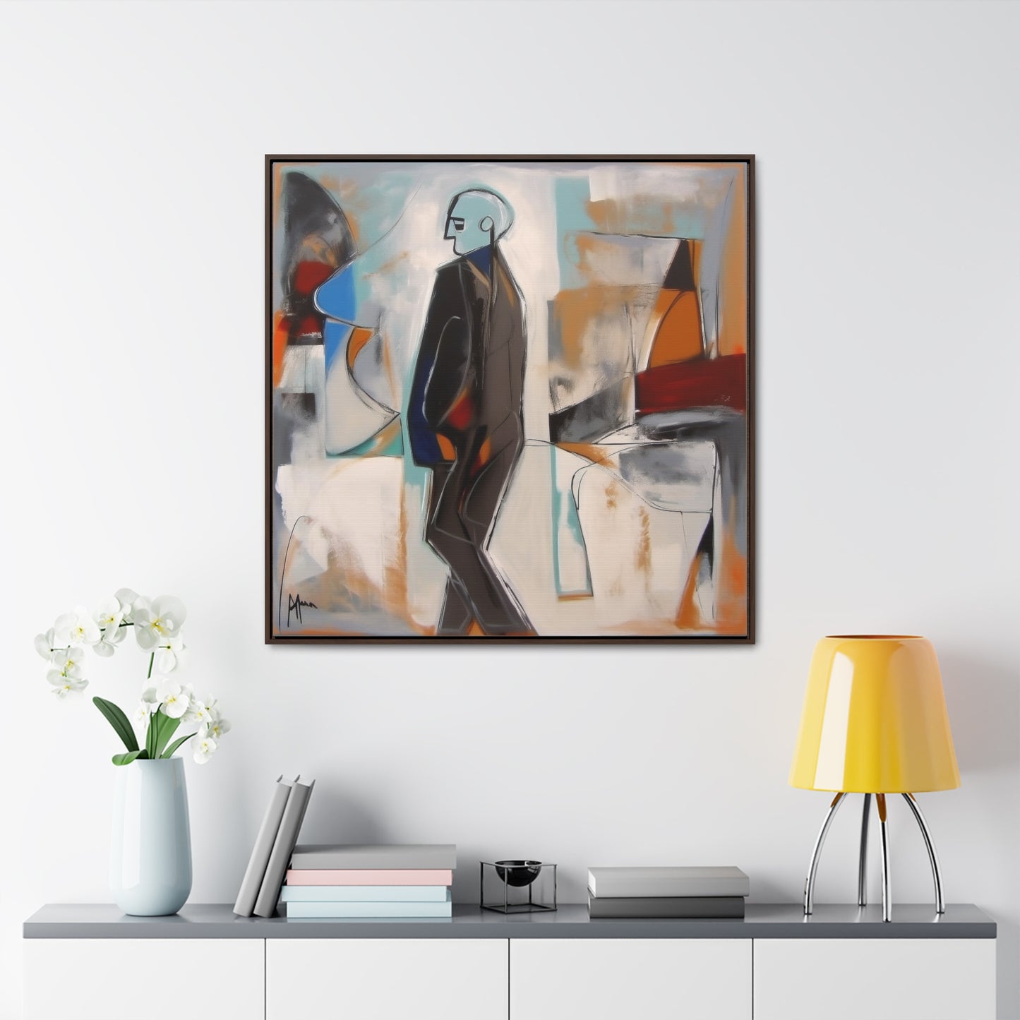 Sad Man 15, Valentinii, Gallery Canvas Wraps, Square Frame