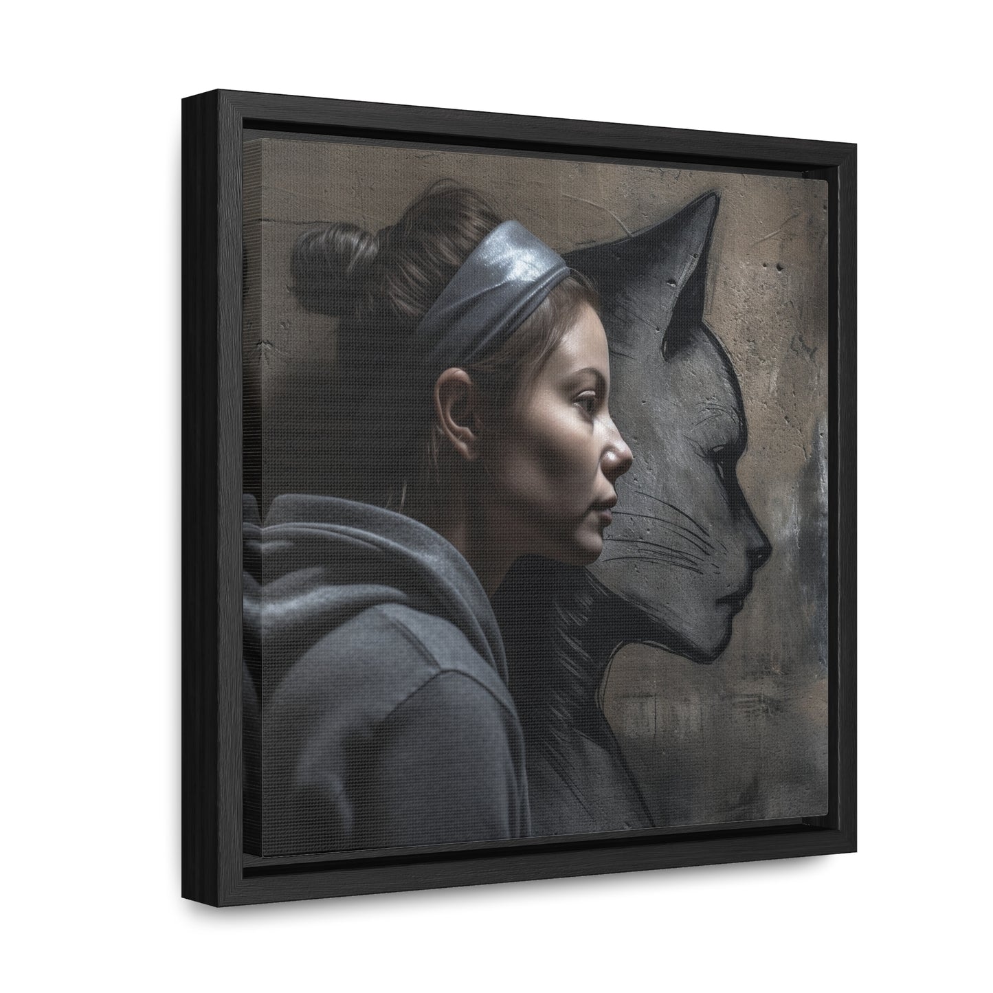 Cat Woman 26, Gallery Canvas Wraps, Square Frame