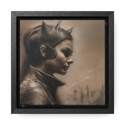 Cat Woman 15, Gallery Canvas Wraps, Square Frame